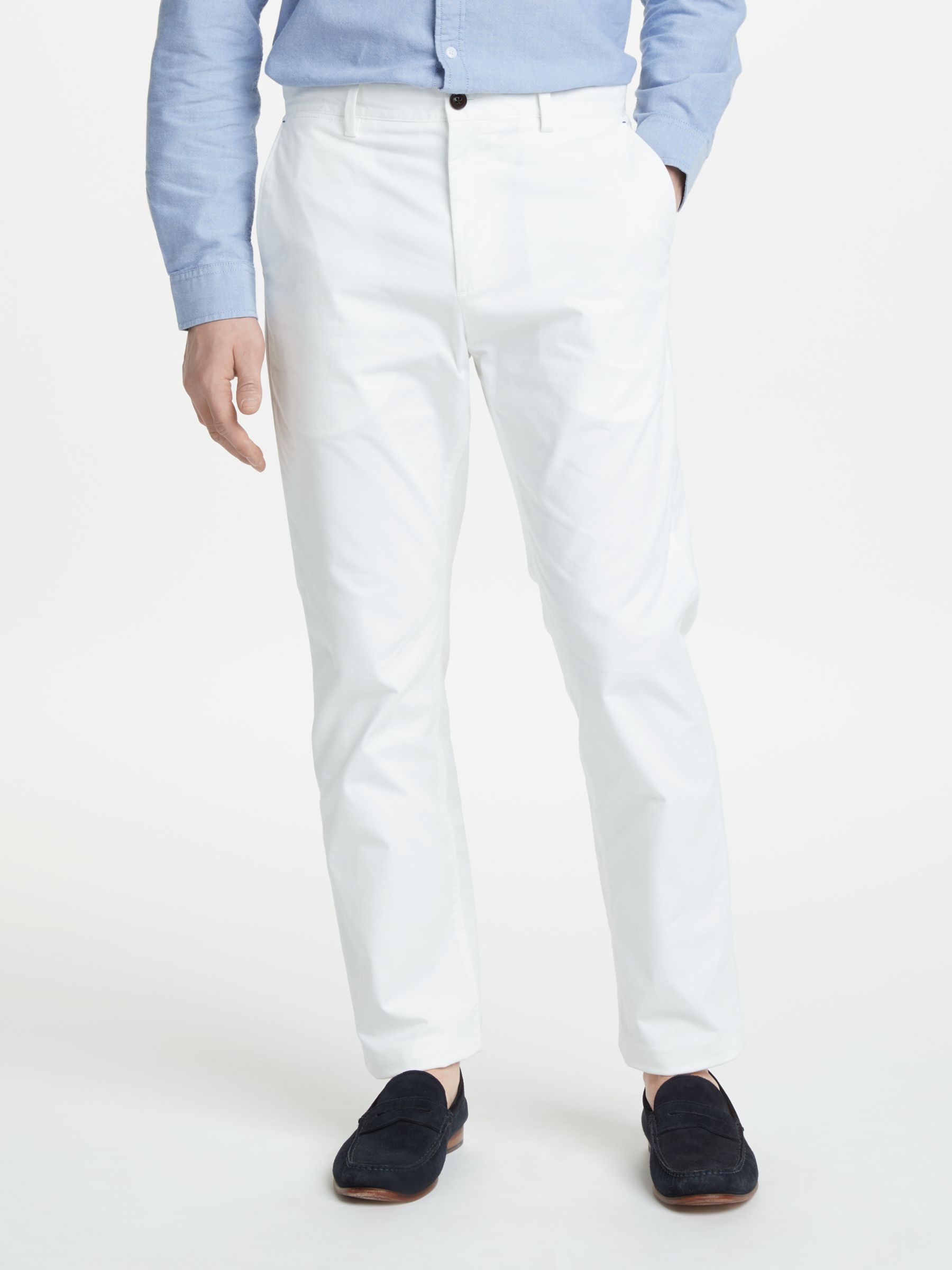 John Lewis & Partners Essential Chinos, White, 38S