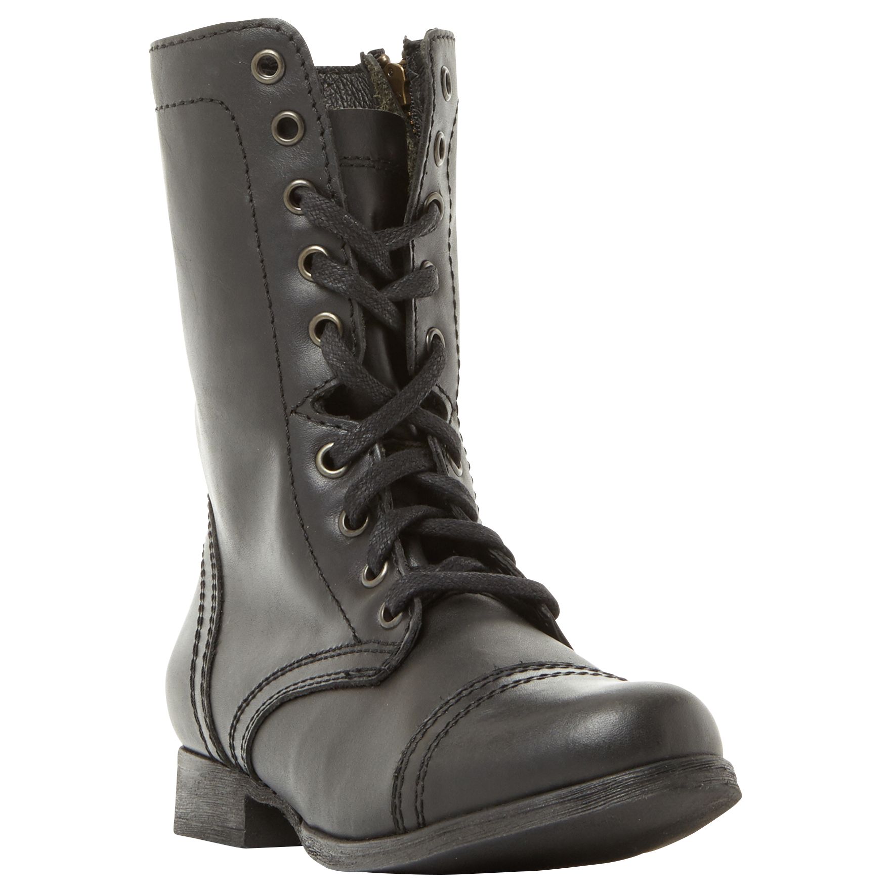 Steve Madden Troopa Lace Up Boots, Black, 3