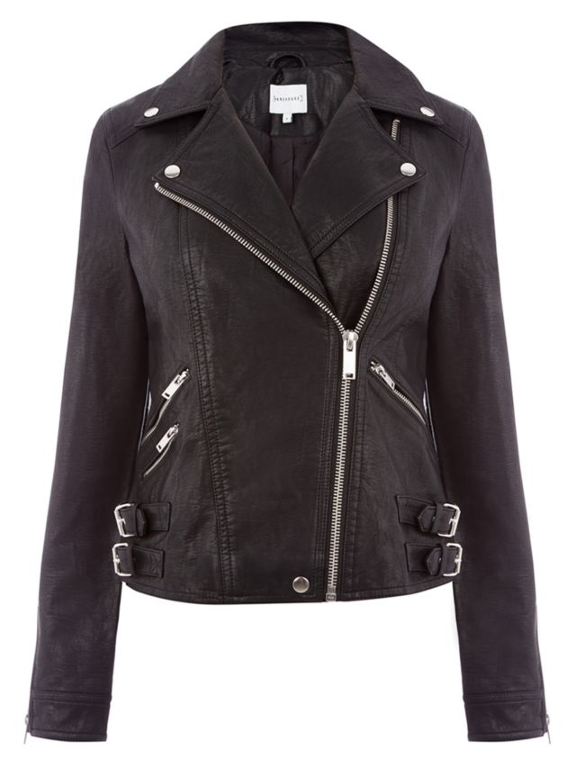 Warehouse faux leather biker on sale jacket