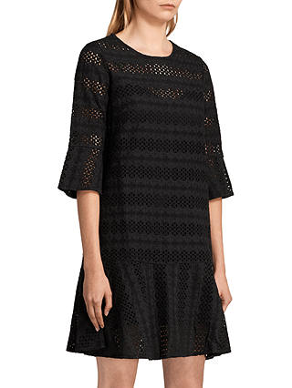 AllSaints Dakota Ruffle Dress, Black