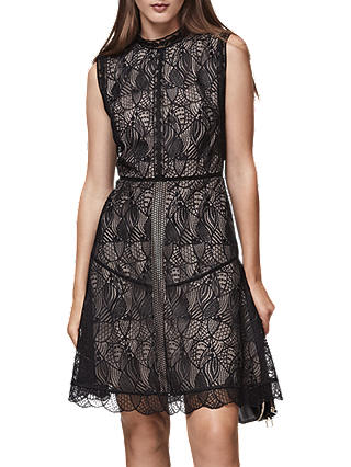 Reiss Tori Fit and Flare Lace Dress