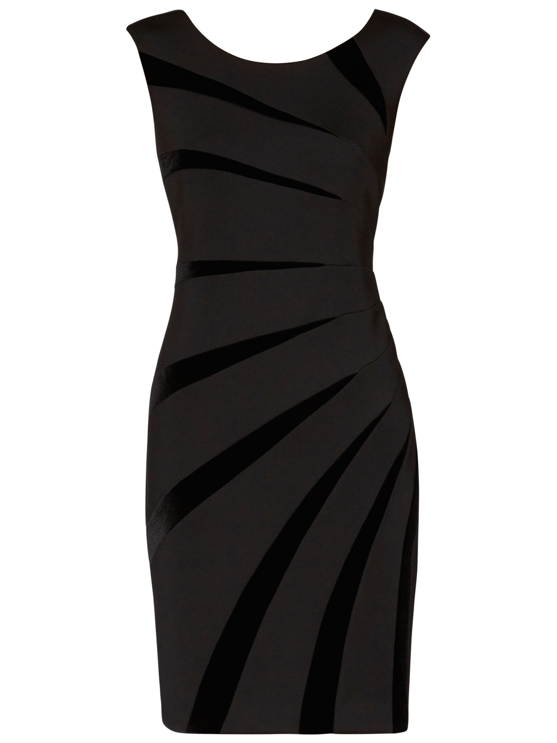 Gina Bacconi Danielle Velvet Panel Dress, Black