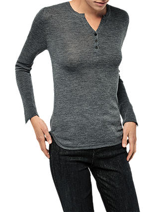 Gerard Darel V-Neck Wool Pullover T-Shirt, Grey