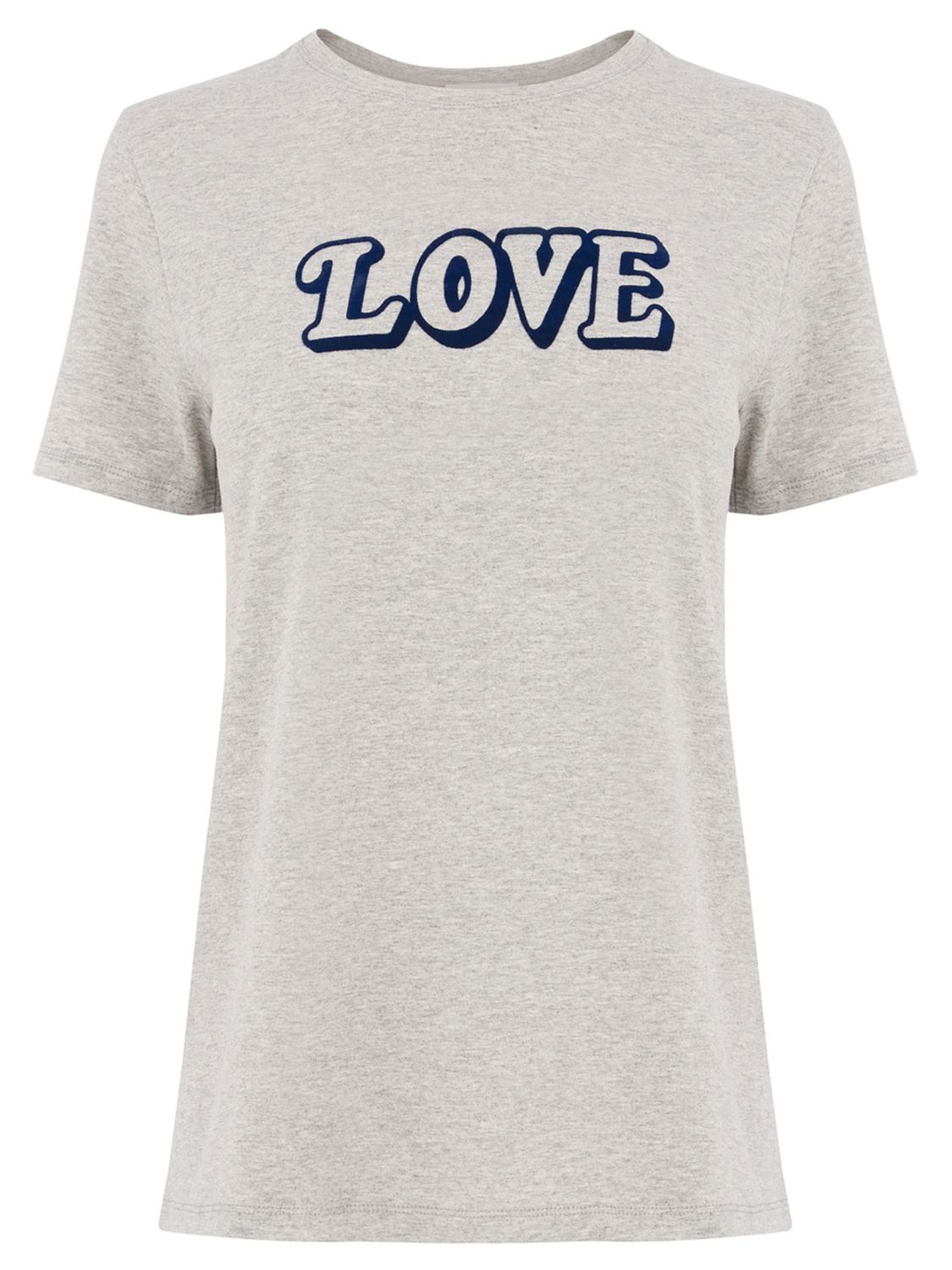 Warehouse Love T-Shirt, Light Grey at John Lewis & Partners
