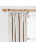 John Lewis ANYDAY Arlo Pair Lined Pencil Pleat Curtains, Putty