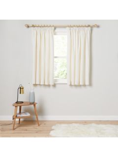 John Lewis ANYDAY Arlo Pair Lined Pencil Pleat Curtains, Lily, W117 x Drop 137cm