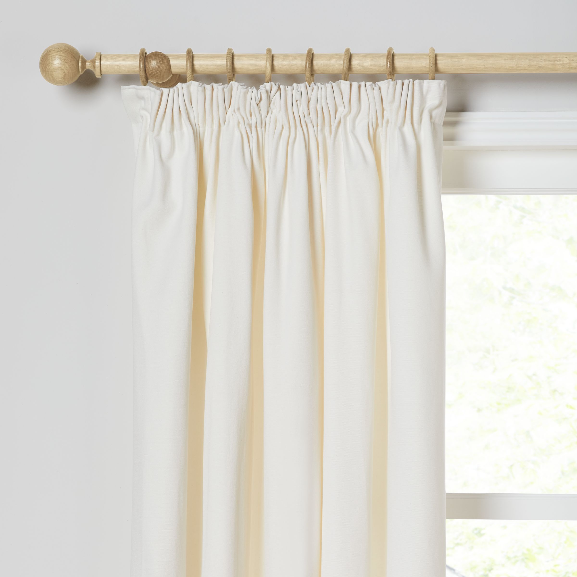 John Lewis ANYDAY Arlo Pair Lined Pencil Pleat Curtains, Lily, W117 x ...