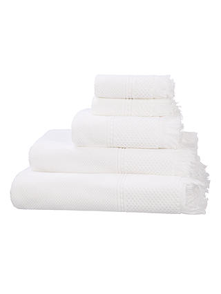 Croft Collection Sherborne Velour Towels, White