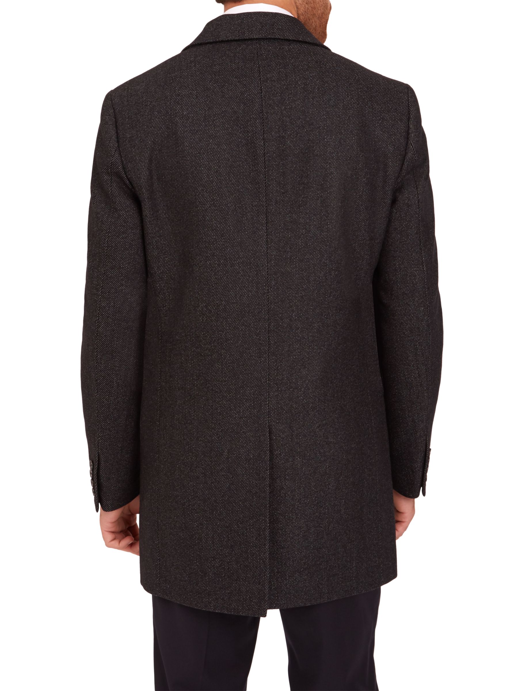 Jaeger Single Breasted Overcoat, Charcoal