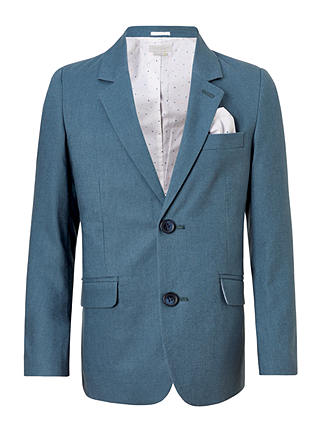 John Lewis & Partners Heirloom Collection Boys' Linen Suit Jacket, Lagoon