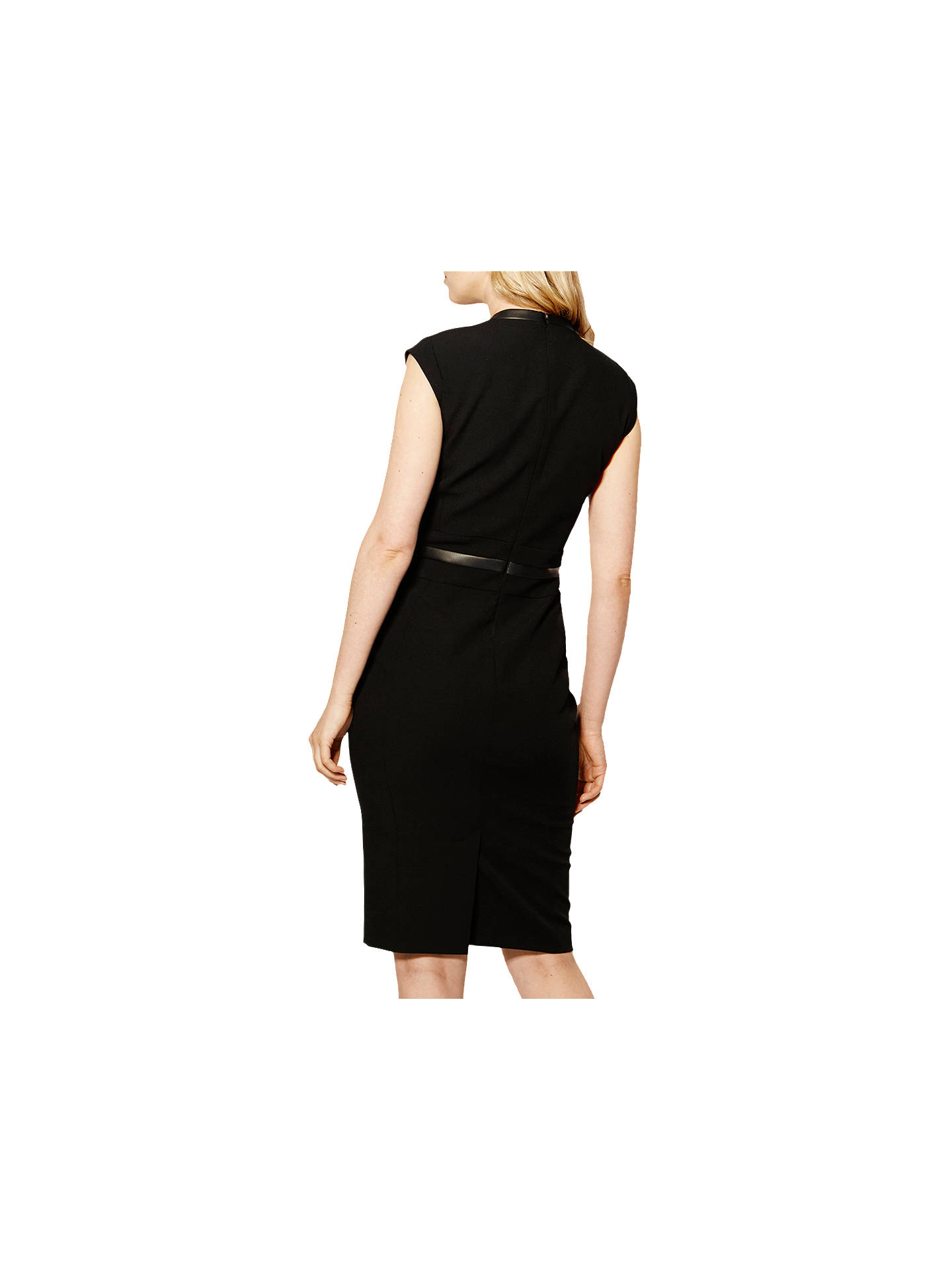 Karen millen black tailored contour bodycon dress
