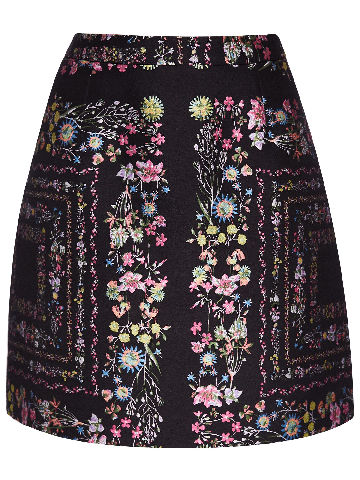 Ted Baker Addizon Unity Floral Skirt, Black/Multi