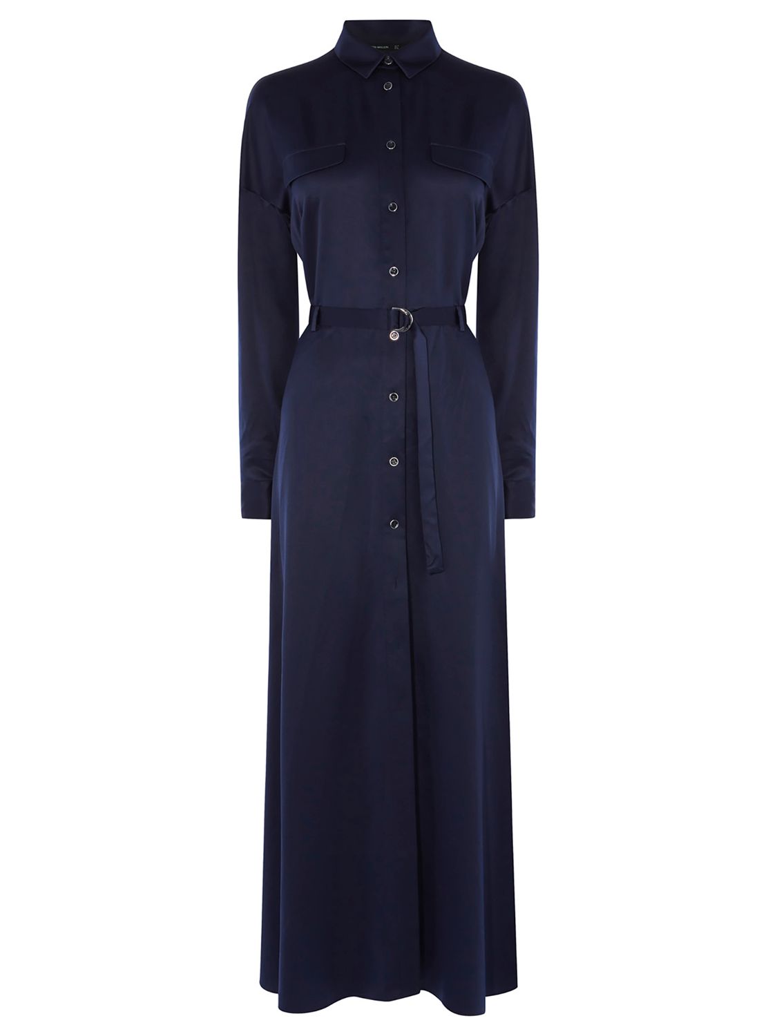 Karen Millen Fluid Shirt Dress, Navy