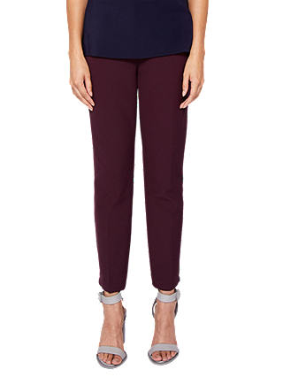 Ted Baker Suriat Tailored Ankle Grazer Trousers, Maroon
