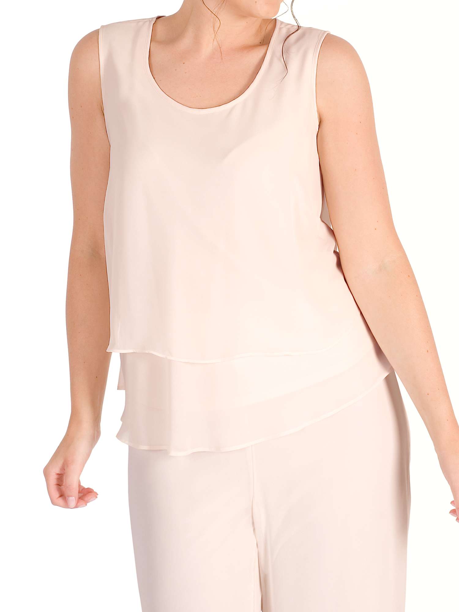 Buy Chesca Wrap Back Layered Chiffon Top Online at johnlewis.com