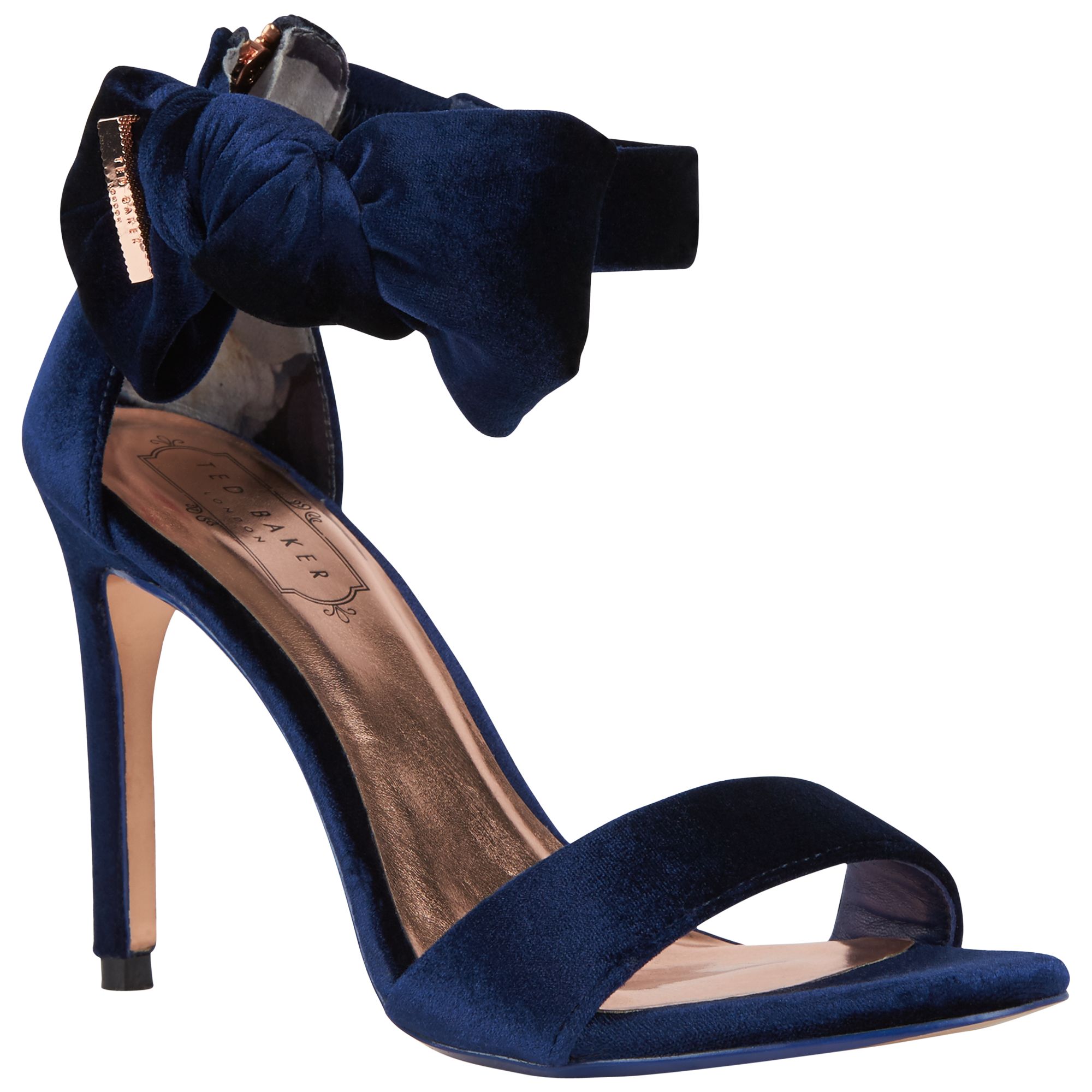 Ted Baker Torabel Stiletto Heeled Sandals, Dark Blue, 4