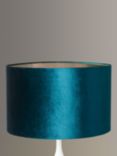 John Lewis Jenny Velvet Cylinder Lampshade, Teal