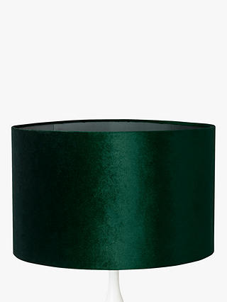 Partners Jenny Velvet Cylinder Lampshade, Emerald Green Floor Lamp Shade