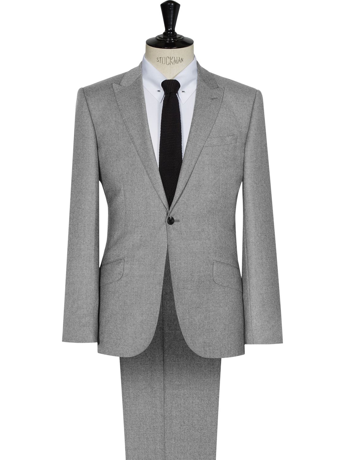 Reiss Joshua Wool Peak Lapel Modern Fit Suit, Grey