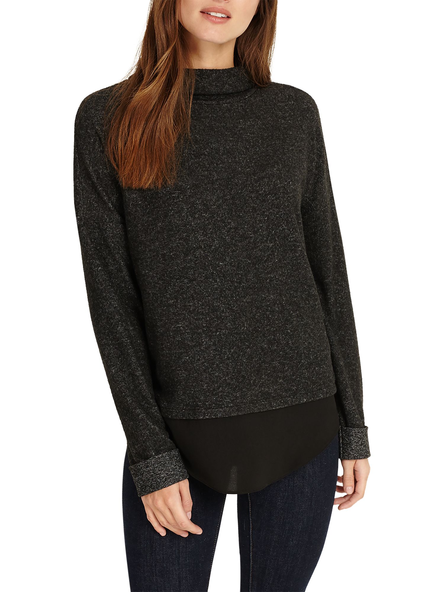 Phase Eight Serena Snuggle Top, Charcoal