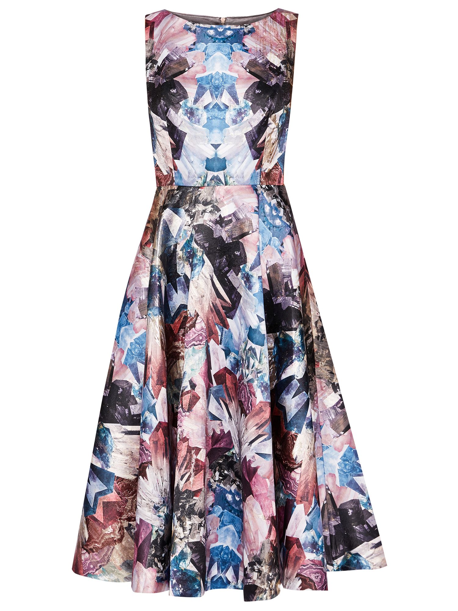 Ted Baker Louwisa Mirrored Minerals Cut Out Midi Dress, Mid Grey at ...