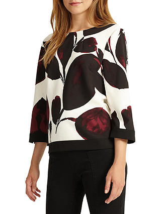Phase Eight Lizzie Leaf Print Blouse, Multi