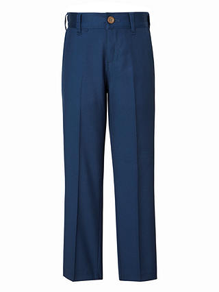 John Lewis & Partners Heirloom Collection Boys' Cotton Sateen Trousers, Blue