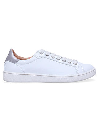 UGG Milo Lace Up Trainers, White Leather
