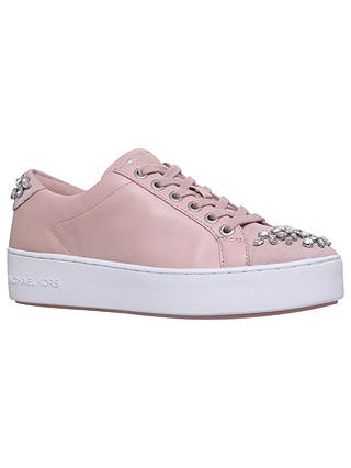 MICHAEL Michael Kors Poppy Embellished Lace Up Trainers, Pink