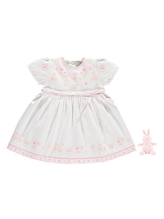 Emile et Rose Baby Maddy Dress And Jersey Pants, Pink/White