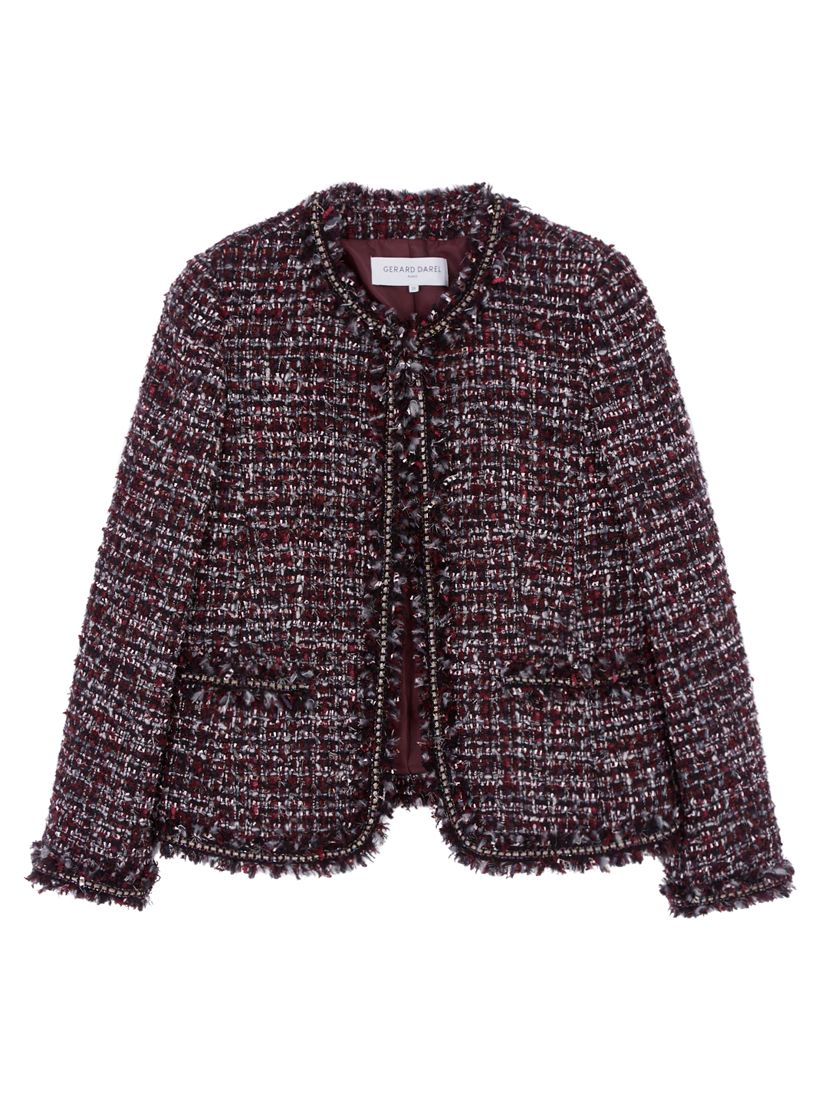 Gerard Darel Olympia Tweed Jacket, Red