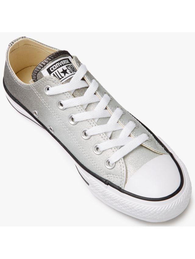 Metallic hot sale grey converse