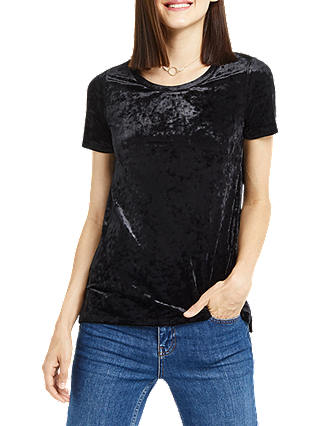 Oasis Velvet T-Shirt, Black