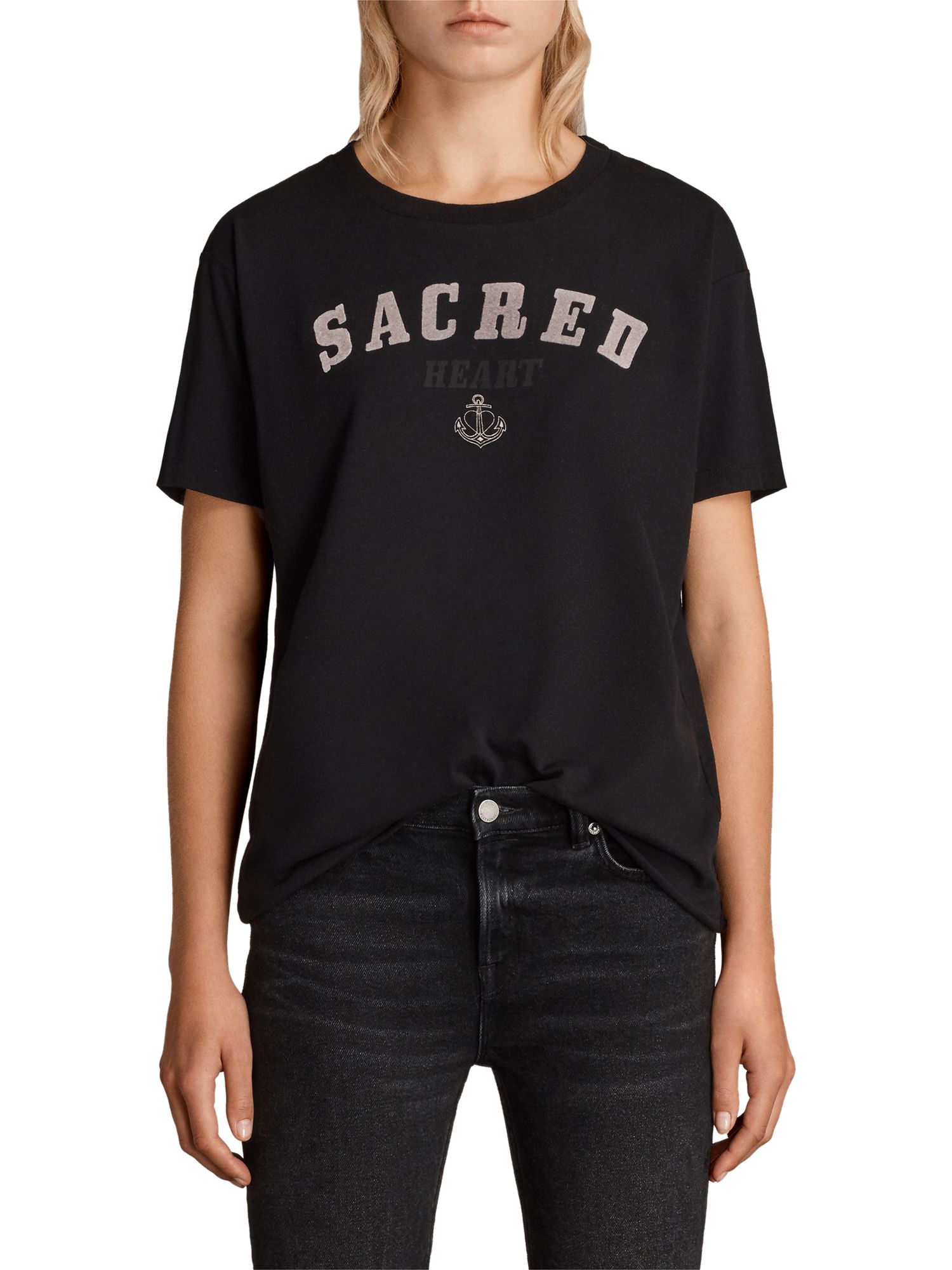 AllSaints Sacred Heart T-Shirt, Black
