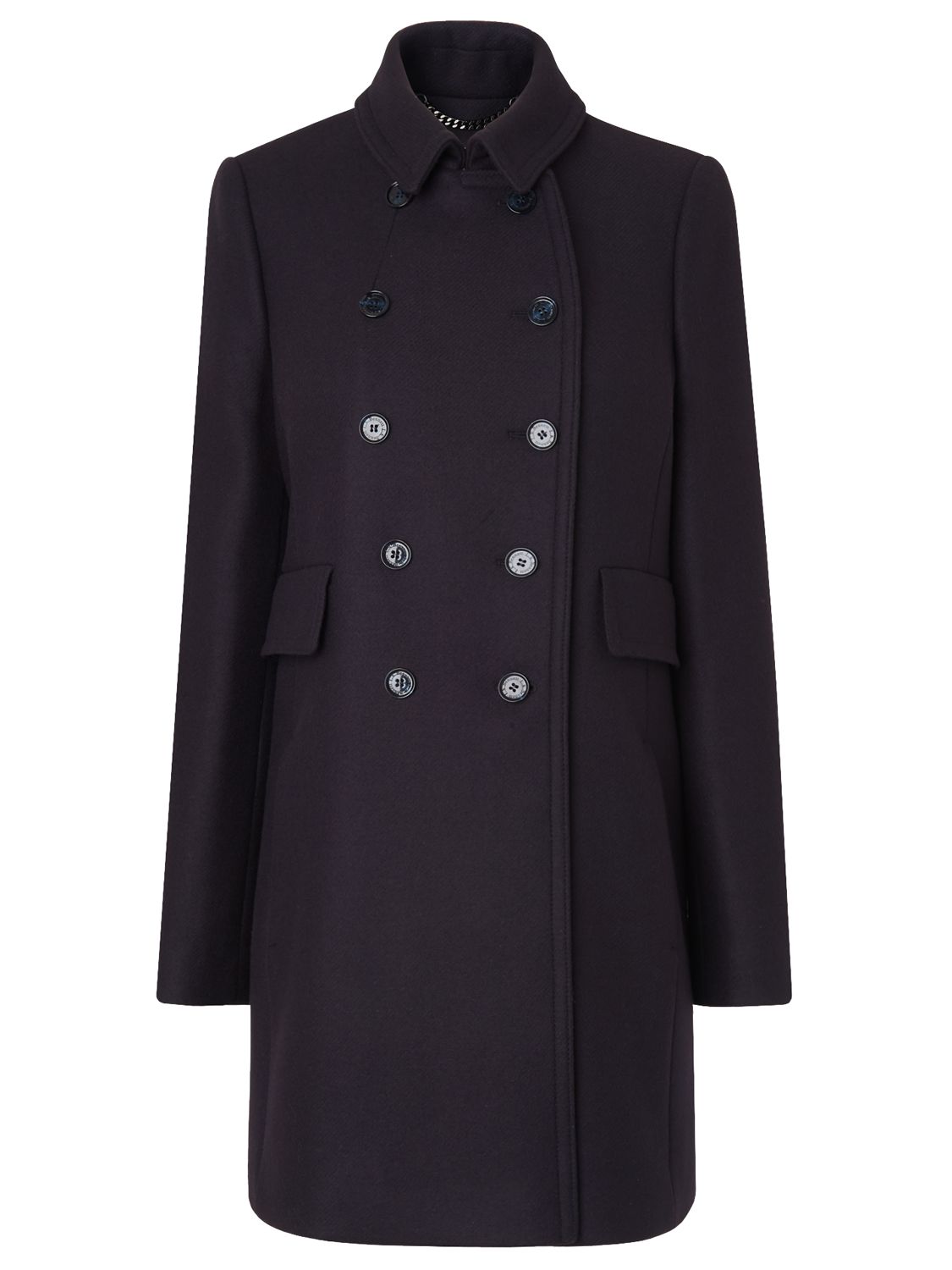 L.K.Bennett Felli Short Military Coat, Sloane Blue