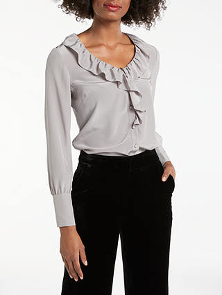 Boden Pascale Silk Blouse, Taupe