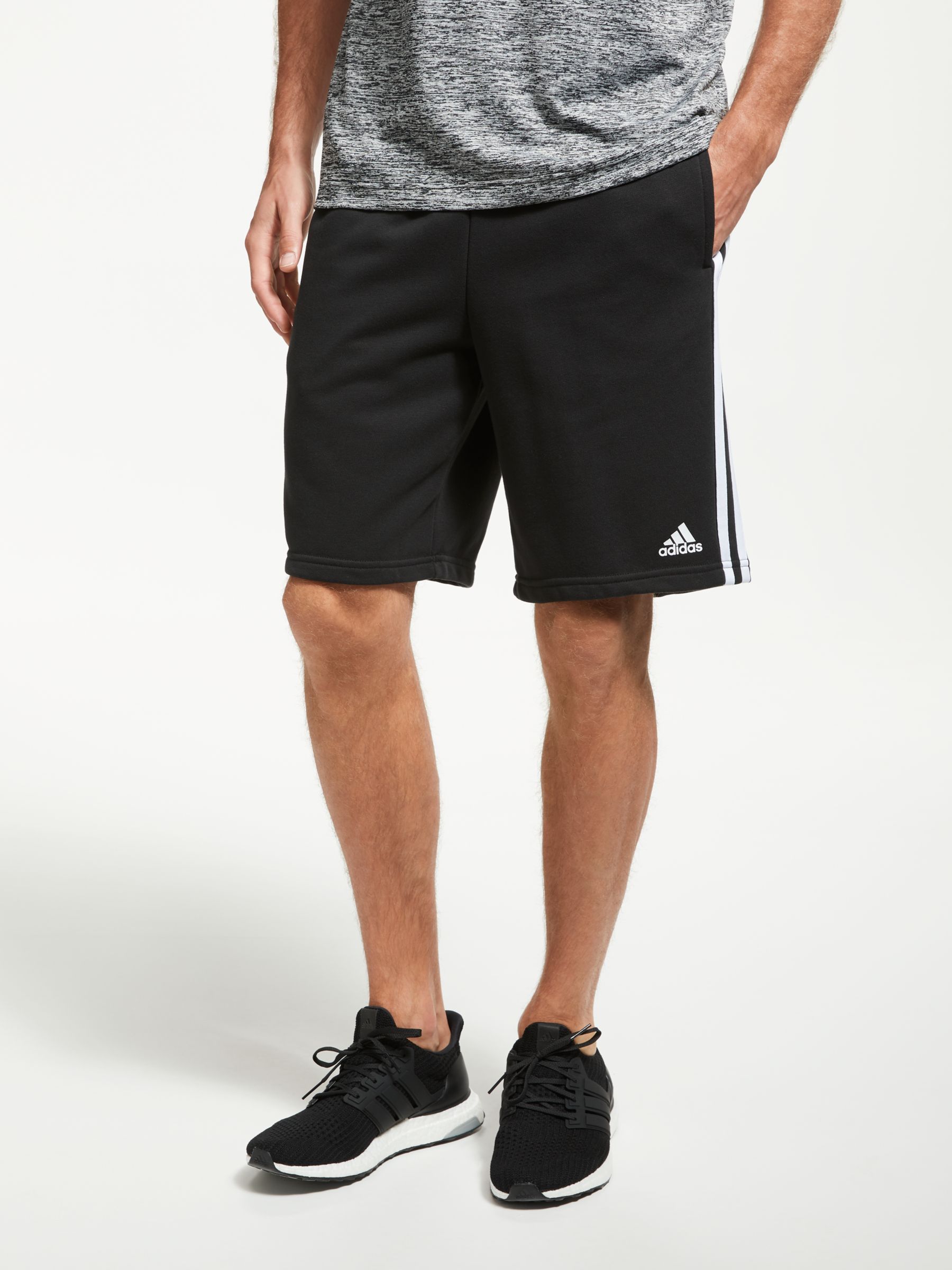 adidas 3 stripe essential shorts