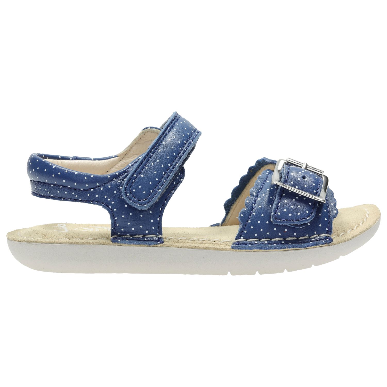 Clarks Children's Ivy Blossom Leather Sandals, Blue