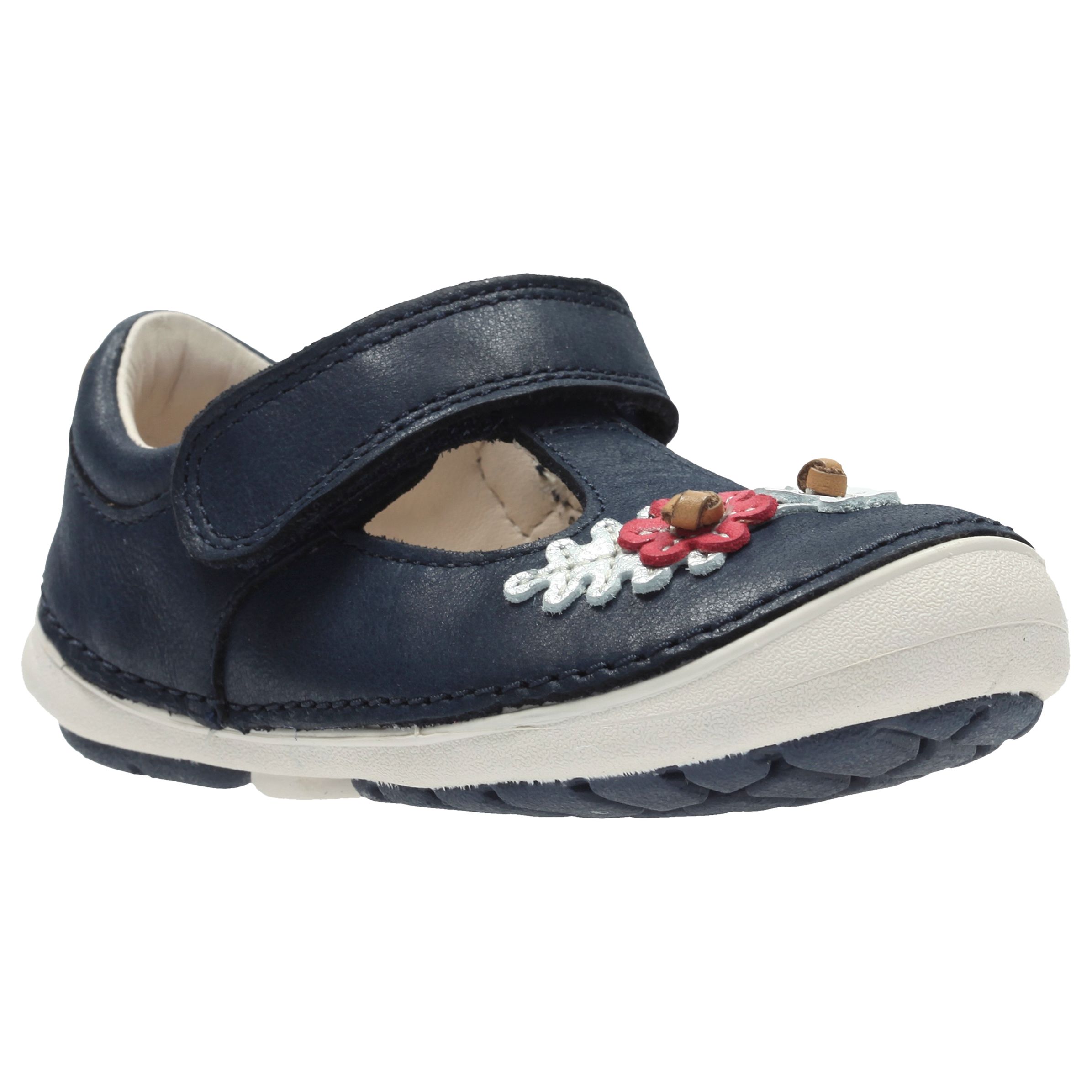 Clarks Children's Softly Blossom First Shoes, Blue