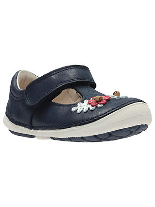 Clarks Children's Softly Blossom First Shoes, Blue
