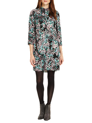 Phase Eight Camille Floral Tunic Dress, Black/Multi