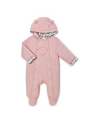 John Lewis & Partners Baby Wadded All-in-One, Pink