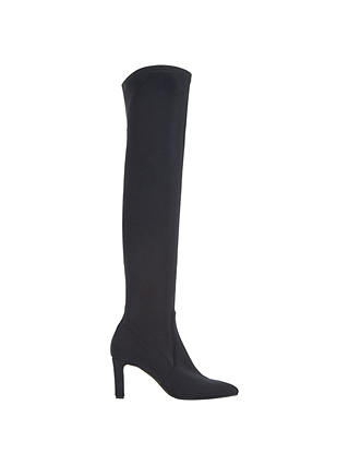 Dune Black Stanford Over The Knee Boots, Black