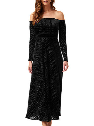 L.K.Bennett Magalie Velvet Dress, Black