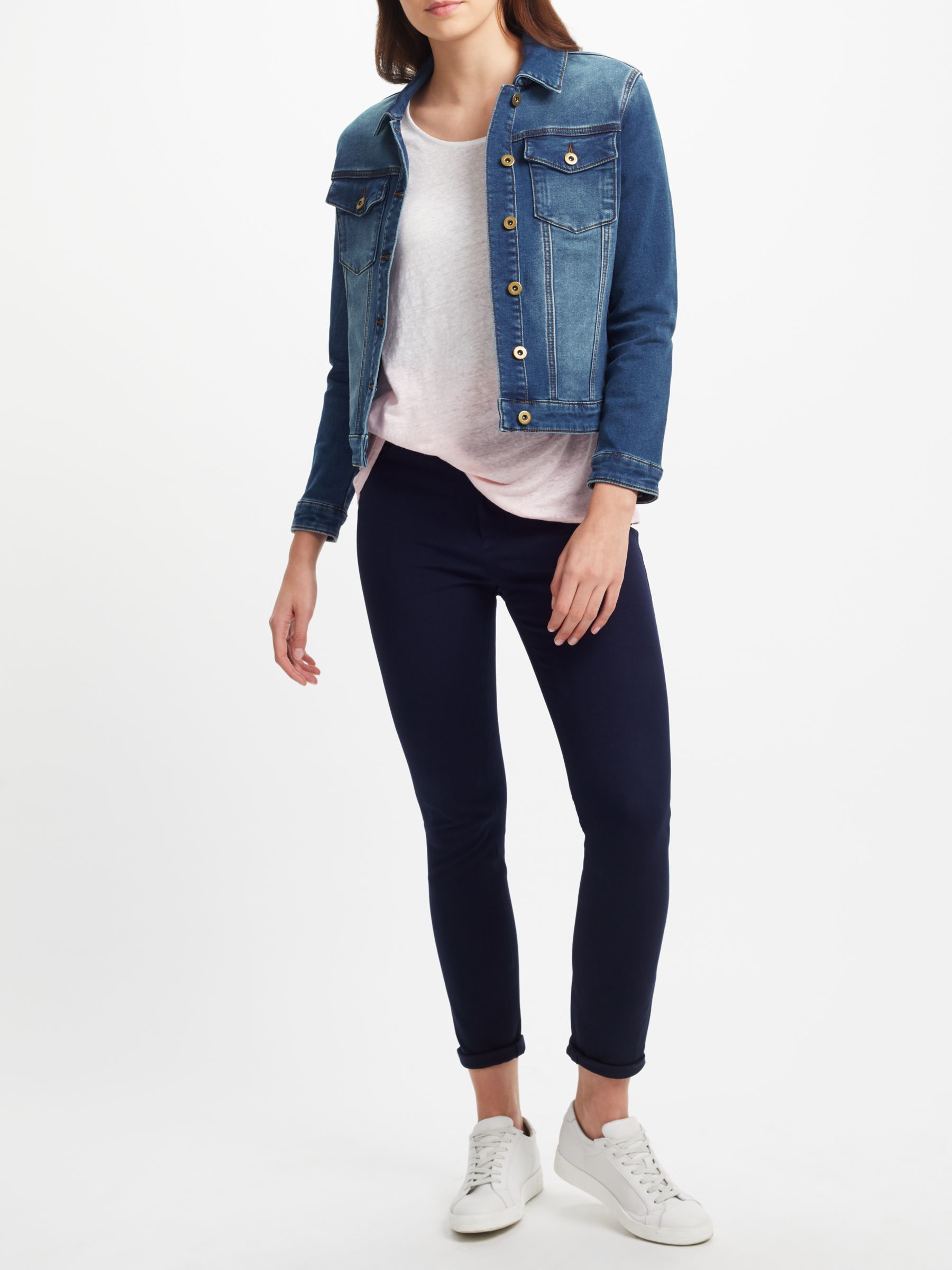 Collection WEEKEND by John Lewis Stretch Denim Jacket, Mid Wash