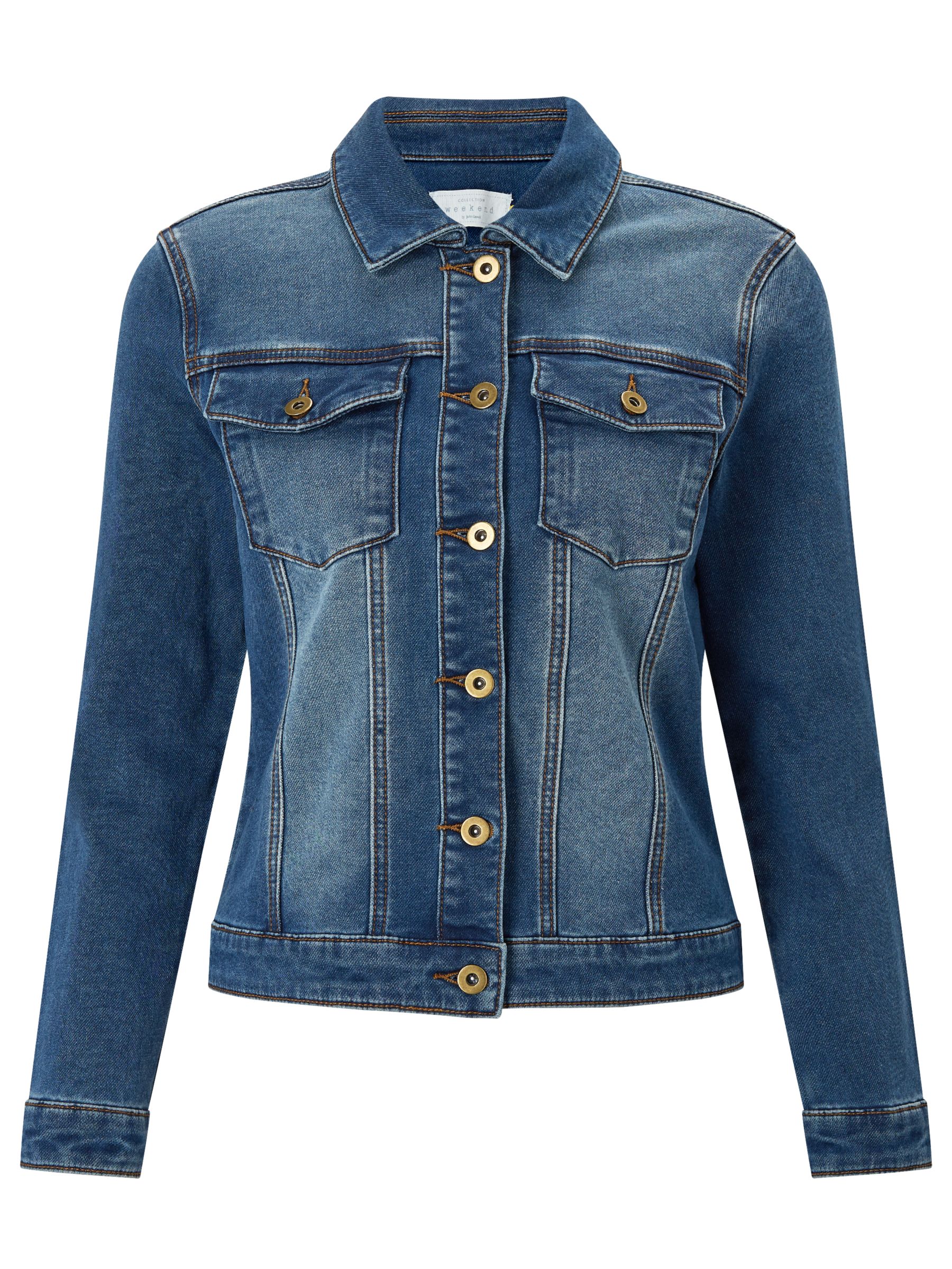 Collection WEEKEND by John Lewis Stretch Denim Jacket, Mid Wash