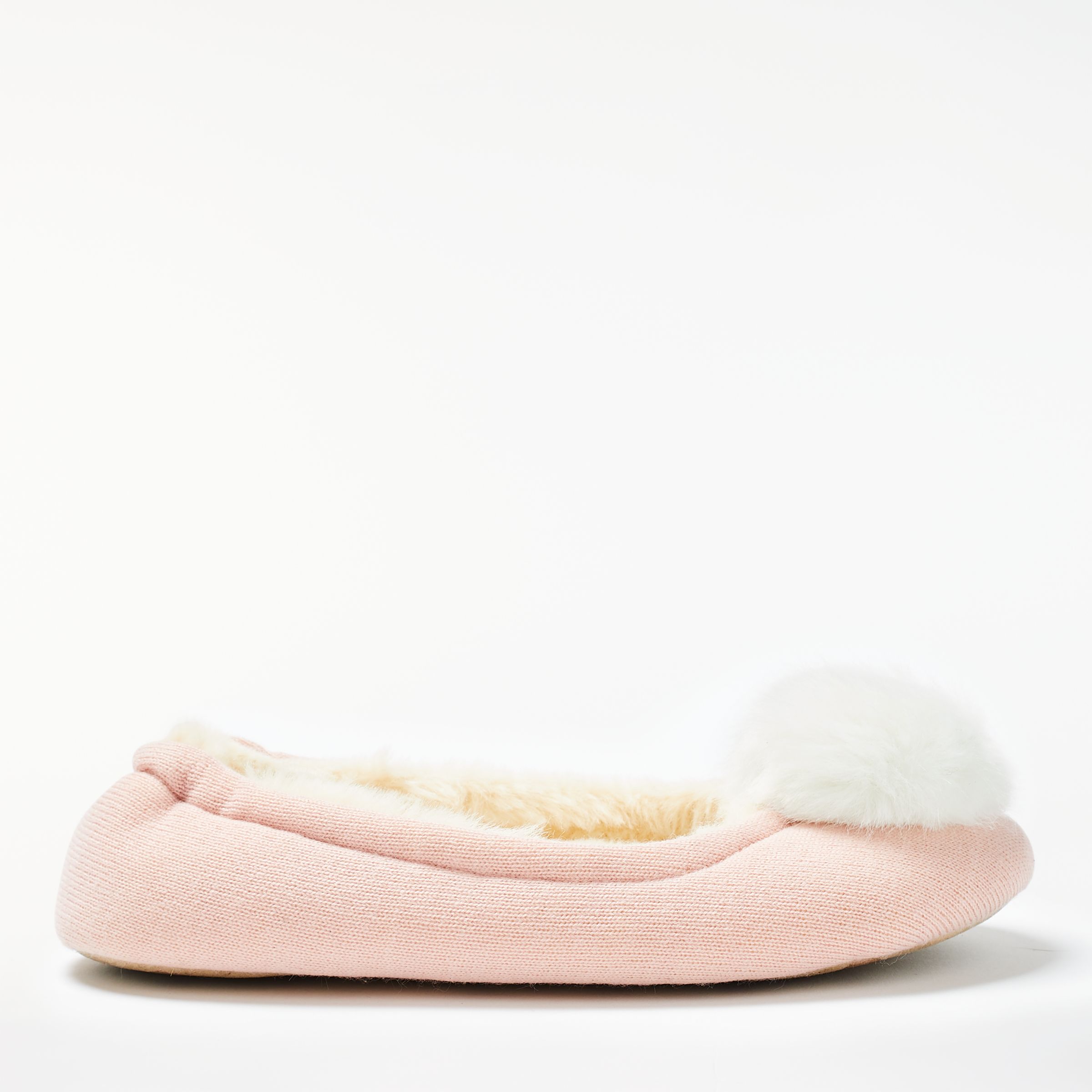 pink pom pom slippers