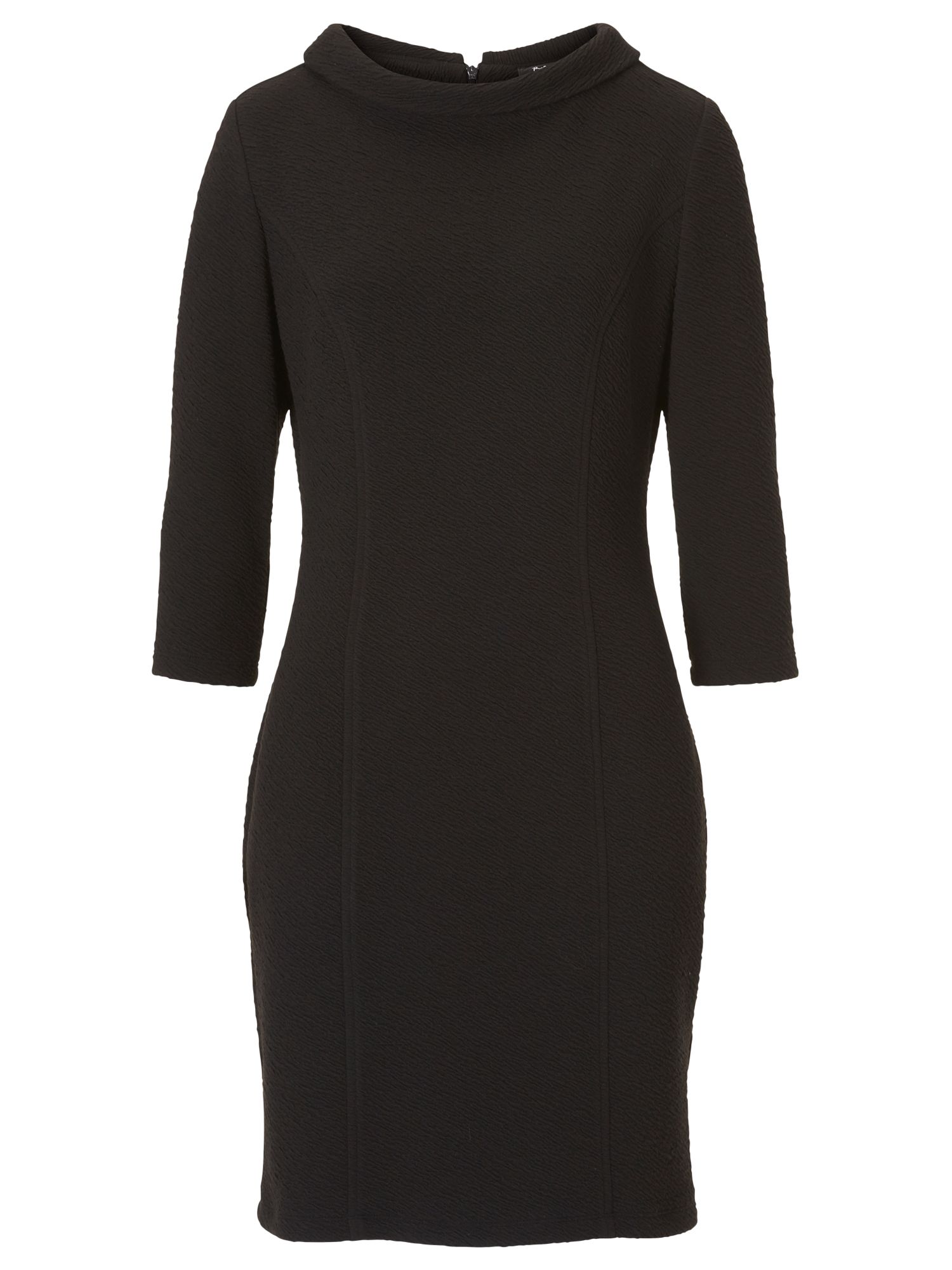 Betty Barclay Ripple Textured Dress, Black at John Lewis & Partners