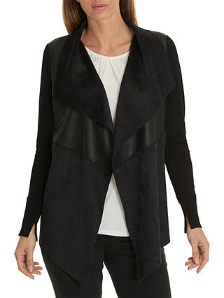 Betty Barclay Faux Suede Leather Trim Jacket, Black