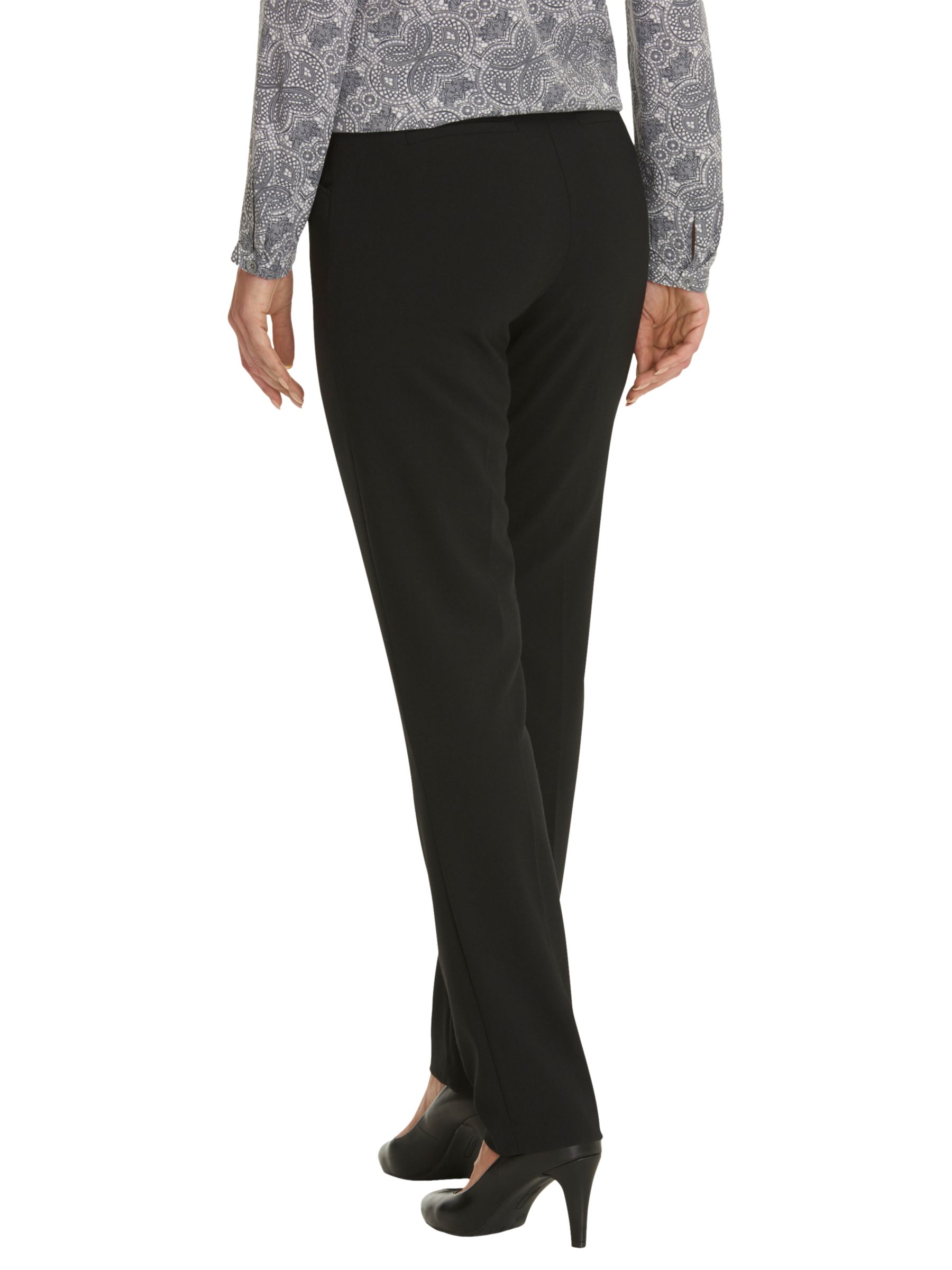 Betty Barclay Straight Leg Tailored Trousers, Black at John Lewis ...